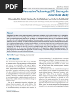 A Review On Persuasive Technology (PT) Strategy in Awareness Study