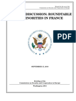 Joint Hearing, 111TH Congress - Morning Discussion: Roundtable On Minorities in France