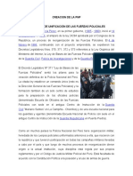 Creacion de La PNP y Su Critica