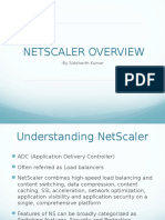 Netscaler Overview: - by Siddharth Kumar