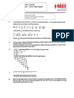 Primary - Year 2015 Final Test Paper