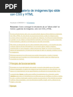 Menú y Galería de Imágenes Tipo Slide Con CSS y HTML