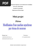 Modélisation D'une Machine Asynchrone Par Réseau de Neurone