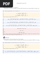 Geometrie Enonce Sup 3727 Avec Corrige