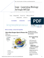 MCQ On Cytology - Cell and Cell Organelles MCQ Biology - Learning Biology Through MCQs