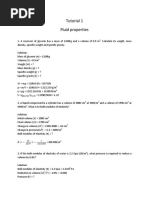 1 Fluid-Properties Tutorial-Solution PDF