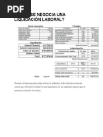 Cómo Se Negocia Una Liquidación Laboral