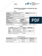 Matemáticas de Bonos y Seguros de Vida OP 2 S. CC - FF