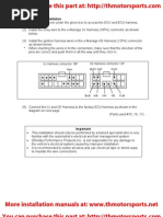 Greddy E-Manage Installation Manual