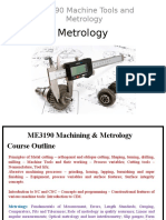 Metrology: ME3190 Machine Tools and Metrology