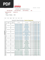 Time Table - EE: Online Test Series Portal