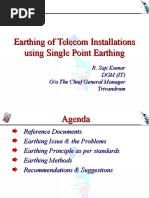 Earthing of Telecom Installations Using Single Point Earthing