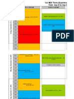 1st Mid Term Examination Schedule Fall - 2016, FAST-NU, Islamabad Version 2