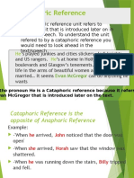 Anaphoric & Cataphoric Reference