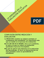 10 Errores en La Evaluación Educativa