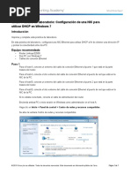 6.3.2.7 Lab - Configure A NIC To Use DHCP in Windows 7