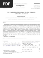 The Cyanidation of Silver Metal: Review of Kinetics and Reaction Mechanism