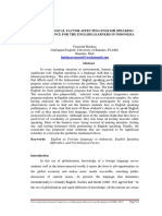 Psychological Factor Affecting English Speaking Performance For The English Learners in Indonesia