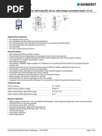 Product Data Sheet: Geberit Duofix Element For Wall-Hung WC, 82 CM, With Omega Concealed Cistern 12 CM