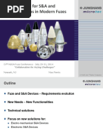 New Solutions For S&a and Firing Functions in Modern Fuzes