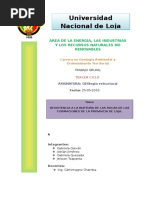 Formaciónes Geológicas de La Provincia de Loja