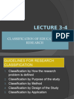 Classification of Educational Research