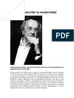 Lyotard Reescribir La Modernidad