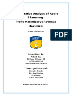 Comparative Analysis of Apple &samsung: Profit Maximizervs Revenue Maximizer