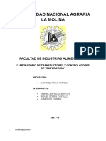 Infoerme de Transductores - Principios de Control y Automatización