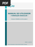 Manual de Utilizador Entidades - Formação Modular