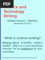 Science and Technology Writing: Kristian Anhara L. Martesio