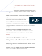 ISO 9001 2015 Questionário de Auto Avaliação