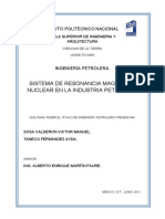 Sistema de Resonancia Magnética Nuclear en La Industria Petrolera