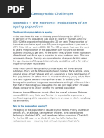 Australia's Demographic Challenges Appendix - The Economic Implications of An Ageing Population