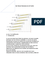 Clasificación de Las Voces Humanas en El Canto