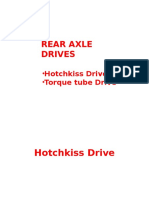 Rear Axle Drives: - Hotchkiss Drive - Torque Tube Drive