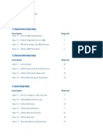 Oracle EAM Setup Steps