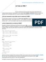 Qué Hace La Sentencia Case en SQL PDF