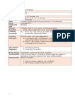 Lesson Plan Language Arts Year 4 Literature Component (Poem / Woodpecker)