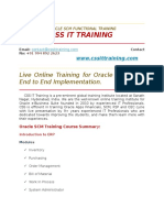 Oracle SCM Functional Online Training With Project