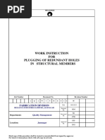 Work Instruction For Pluging Redundant Holes in Structural Members