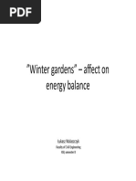 "Winter Gardens" - Affect On Energy Balance: Łukasz Walaszczyk