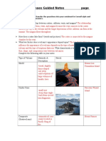 Types of Volcanoes Guided Notes