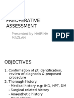 Preoperative Assessment Hairina Mazlan