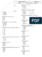 Avaliacao de Matematica Monomios 8ano