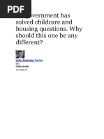 No Government Has Solved Childcare and Housing Questions. Why Should This One Be Any Different