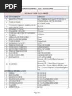 Thermosystems Pvt. Ltd. - Hyderabad Storage Tank Data Sheet: Page 1 of 2