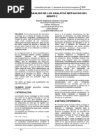 Sintesis y Analisis de Los Oxalatos Metalicos Del Grupo 2 PDF