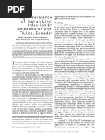 High Prevalence of Human Liver Infection by Flukes, Ecuador: Amphimerus SPP