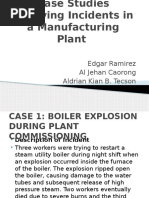 Case Studies Involving Incidents in A Manufacturing Plant